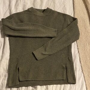 Lululemon Olive Green Ribbed wool Sweater